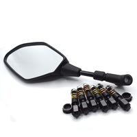 Nouveau rétroviseur de moto JP-Motor en plastique noir à surface convexe, ajustement universel pour MT09 MT07, modification du guidon, grand champ de vision