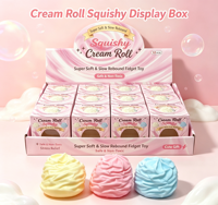 Jouet Squishy en forme de rouleau de crème mignon, à rebond lent, doux et parfumé, jouet à presser en forme de gâteau, anti-stress, sensoriel, cadeau fidget