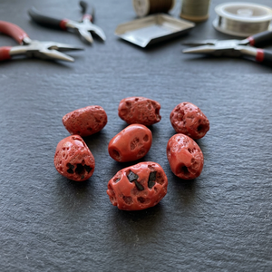 Cuentas de Vidrio Rosa Coral Hechas a Mano al por Mayor, Forma de Barril, para la Fabricación de Joyería (Paquete de 12), Calidad Premium - Product Image 3