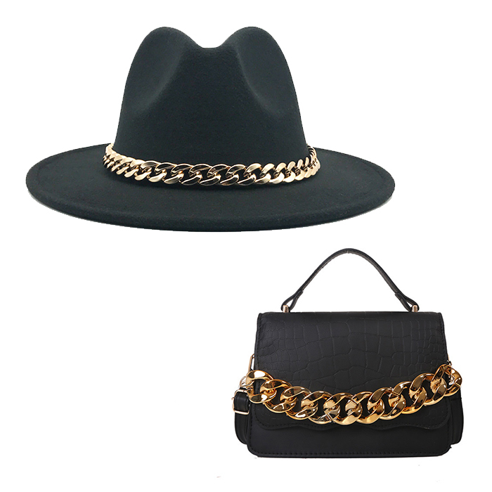 2025 New Trendy Felt Fedora Black Hat Women Elegant Winter  display picture 1