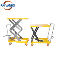 Rayvanbo PT 1000kg hydraulique voiture table élévatrice à ciseaux plate-forme acier haute résistance haute qualité tables élévatrices bas prix pour la vente
