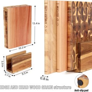 Juego <span class=keywords><strong>de</strong></span> <span class=keywords><strong>Tablas</strong></span> <span class=keywords><strong>de</strong></span> Cortar Multifuncionales Hechas a Mano para <span class=keywords><strong>Cocina</strong></span>, con <span class=keywords><strong>Tablas</strong></span> <span class=keywords><strong>de</strong></span> Madera Resistentes, Reutilizables e Impermeables con Diseños - Product Image 3