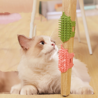 Peigne pour chat Dally Tickle Peigne de reliure de jambe de table pour animaux de compagnie Peigne de massage en silicone adhésif pour coin de chat
