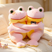 Peluche grenouille mignonne à câliner, coussin doux et moelleux, jouet en peluche d'apaisement émotionnel, cadeau pour anniversaire, Noël, tous âges