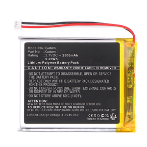 Batería Personalizada para Monitor de Bebé <span class=keywords><strong>HelloBaby</strong></span> HB40 HB50 HB6351 AHB605060, Batería de Polímero de Litio, Fabricante OEM ODM - Product Image 1