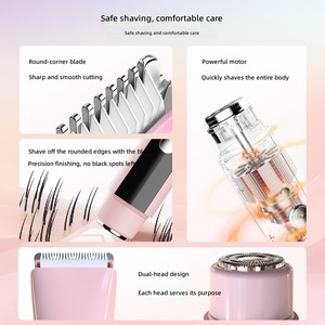 Nouveauté : Rasoir Électrique Rechargeable Moderne pour Femme, Double Moteur, Lame Céramique, Utilisation Humide et Sèche, en ABS - Product Image 5