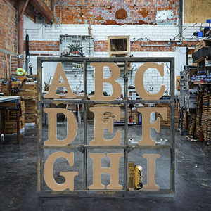 <strong>Wooden</strong> Wall Hangings KRAFF RTS Handcrafted Folk Art Engraved MDF Block Customizable Large Alphabet <strong>Letters</strong> Wedding Decoration - Product Image 3