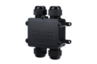 Boîte de jonction de type H IP68 étanche extérieur 4 câbles M25 connecteur en plastique noir presse-étoupe boîtier électrique borne à 3 broches