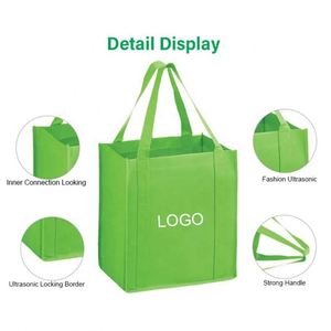 Bolsas de Compras de Tela Reciclable Impresas Personalizadas, Bolsa de Compras Ecológica, Bolsas de Compras No Tejidas con Logotipo - Product Image 2