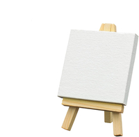 Toile de coton tendue Bonvada sur cadre en bois – Planche de toile d'artiste imperméable, écologique, taille personnalisable, blanche, vierge pour la peinture
