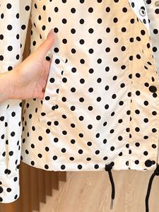 Chaqueta Casual para Mujer con Cremallera Tejida y Estampado Aleatorio de Lunares de Poliéster, Nueva Moda de Primavera y Otoño - Product Image 3