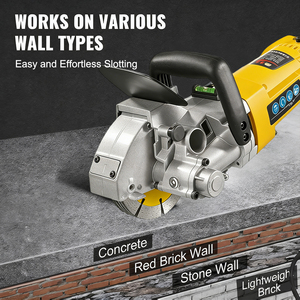 Coupe-béton efficace sans poussière, rainureuse automatique pour murs en briques, <span class=keywords><strong>scie</strong></span> <span class=keywords><strong>circulaire</strong></span> industrielle électrique 3000W, lame dentelée - Product Image 4