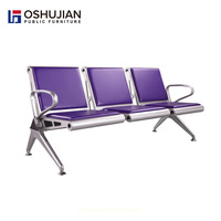Chaise de groupe confortable avec dossier et assise en fer pour salon de coiffure, salon de barbier, train de métro, sièges publics