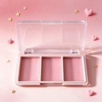 Palet Bedak Kosong Persegi Panjang ABS Multi Pan Tahan Lama OEM ODM Private Label Untuk Pencetakan Bedak Blush On