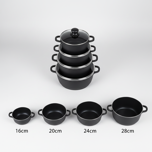 Juego de Ollas y Sartenes Clásico Ecológico de Aluminio Fundido Antiadherente de 8 Piezas con Fondo Apto para Inducción y Apto para Horno - Product Image 6