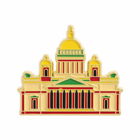 Broches en émail sur le thème des monuments religieux de Saint-Pétersbourg, Russie, design moderne, bâtiments historiques, badges de revers, bijoux, cadeaux