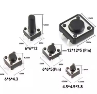Mini DIP Micro Push Button Tact Switch 12mm avec capuchon rond