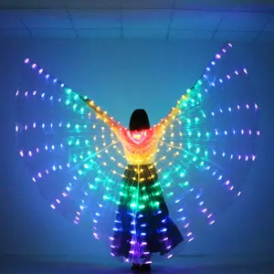 Belly Dance Costume Festival Club Stage Cosplay Accessories Rainbow 100% Polyester for Women Adults Performance Isis Wings