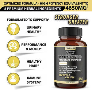 Complément de palmier nain en gros pour la santé masculine, fonction de la prostate, capsules de palmier nain pour la prostate, extrait de pilules, 120 capsules - Product Image 4