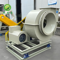 Ventilateur extracteur centrifuge PP anti-acide et anti-alcali, ventilateur de conduit 380V pour le traitement des gaz résiduels
