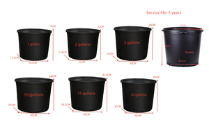 <span class=keywords><strong>Pot</strong></span> de fleurs en <span class=keywords><strong>plastique</strong></span> noir de 25 gallons, moulé par soufflage, <span class=keywords><strong>grand</strong></span> calibre, robuste, durable et respirant, pour la vente en gros - Product Image 2