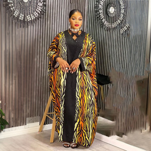 Nuovo Abito in Chiffon Sexy con Lacci <span class=keywords><strong>TEMU</strong></span>, <span class=keywords><strong>Abbigliamento</strong></span> Africano Taglie Forti, Moda Femminile per Commercio Transfrontaliero, Stampa Leopardata con Strass - Product Image 1