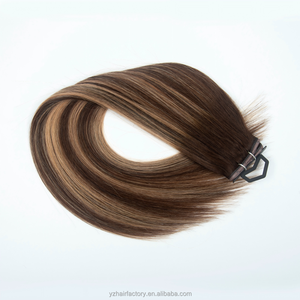 Extensiones de Cabello Humano al Por Mayor a Precio de Fábrica (Color Claro) Extensiones de Cabello Humano Invisibles Genius Butterfly Weft con Orificios - Product Image 4
