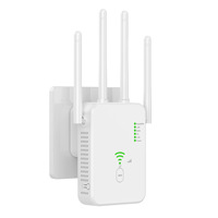 Répéteur Wifi double bande 1200M, extension de réseau 2.4G 5G, amplificateur de signal Wifi, 4 antennes, routeur WPS