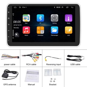 Android đài phát thanh xe 10.1 "1din màn hình thẳng đứng máy nghe nhạc xe Android 10 Stereo 360 độ xoay màn hình GPS navigation đa phương tiện - Product Image 6