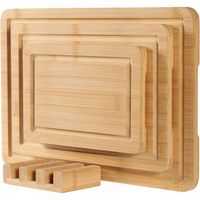 Planche à découper double face en bambou avec rainure pour jus, idéale pour fruits et légumes – Offre Spéciale