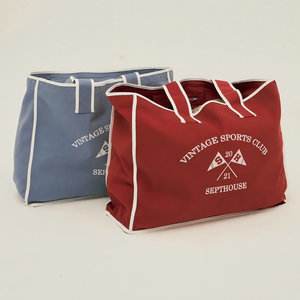 Bolsa de Lona Reutilizable de 12oz, Estilo Vintage, para Deportes, Compras, Viajes, con Cierre a Presión y Logotipo Personalizado - Product Image 1