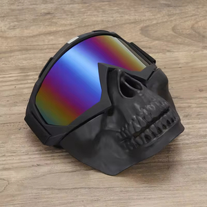 Lunettes de protection tactiques détachables personnalisées avec logo PC, anti-vent et anti-sable pour moto, ski, vélo et sports. - Product Image 3