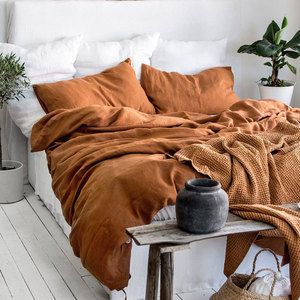 Set di Biancheria da Letto in Puro Lino di Lusso, Tinta Unita, Effetto Lavato, Bestseller Primavera-Estate - Product Image 6