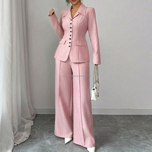 Traje <span class=keywords><strong>de</strong></span> <span class=keywords><strong>Dos</strong></span> <span class=keywords><strong>Piezas</strong></span> Personalizado con Blazer y Pantalón <span class=keywords><strong>para</strong></span> Mujer, Conjunto Elegante <span class=keywords><strong>de</strong></span> Oficina <span class=keywords><strong>para</strong></span> Damas - Product Image 2
