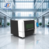 Découpeuse laser CNC de précision 1610 1390 avec couvercle de sécurité, machine de découpe laser à fibre intelligente et fermée 3000W pour pièces aérospatiales