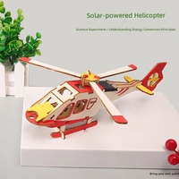 Ensemble de jouets éducatifs pour expériences scientifiques, hélicoptère solaire en bois fait main, à monter soi-même
