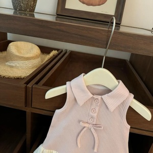 ชุดเดรสแขนกุดเจ้าหญิงสีชมพูหวานสำหรับเด็กวัยหัดเดินสำหรับเด็กผู้หญิงสวมใส่ทุกวันในฤดูร้อน - Product Image 4