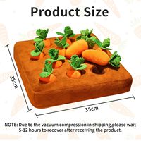 Tapis de reniflement pour chien Carrot Harvest, jouet olfactif en coton PP, soulage le stress, vente en gros personnalisée disponible