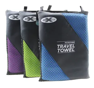 Recycle Quick dry towel fast drying beach towels, microfiber camping towel, 88%polyester 12%polyester 200~220gsm suede towel