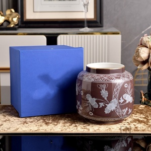 Hot Italian style Large & Small Contemporary Porcelain Flower Pots for Home Decor-Luxury Tabletop Lantern <b>Vase</b> - Product Image 2