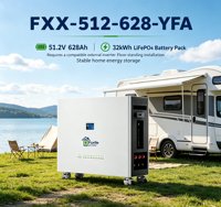 Batterie LiFePO4 sur pied de 32 kWh, 51,2 V, système de stockage d'énergie solaire à cycle profond, armoire mobile avec roues pour la sauvegarde à domicile