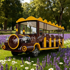 Mini-train électrique moderne de style rétro pour touristes, fabriqué en Chine, navette pour l'utilisation en tourisme et les visites touristiques - Product Image 5