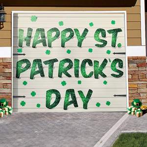 Décoration de porte de garage élégante en polyrésine avec trèfle irlandais, elfe magnétique pour le réfrigérateur, pour les fêtes de la Saint-Patrick - Product Image 4