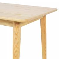 Table à manger en bois massif de grain naturel pour la cuisine