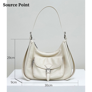 Mới hợp thời trang trên lớp của da bò thanh lịch của phụ nữ da Vai Túi nách túi xách với túi - Product Image 2