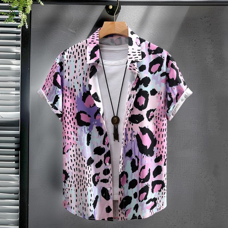 Black and pink leopard print spots