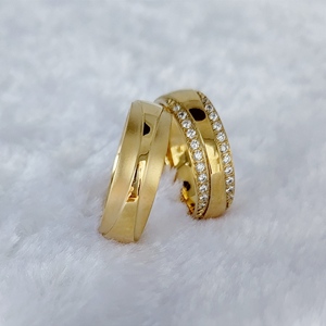 Hochwertige Neueste Afrikanische 18k Vergoldete Schmuck Versprechen-Ringe Paar-Sets Großhandelspreise Bague Anillos Eheringe - Product Image 4