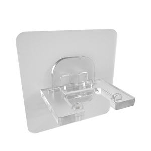 Support de rasoir auto-adhésif en acier inoxydable de style moderne, crochets muraux en PVC pour solution de rangement de télévision, magasin, salles de bain - Product Image 1