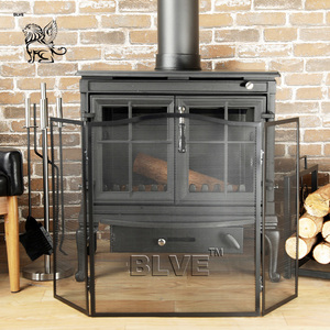 BLVE Diseño moderno Estufas de hierro fundido Calentadores de <span class=keywords><strong>leña</strong></span> Chimenea independiente única Quema de madera para interiores - Product Image 2