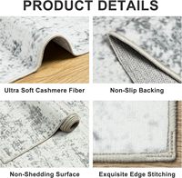 Tapis épais de qualité supérieure, fabriqué à la machine, lavable, antidérapant, pour hôtel, villa, salon, chambre à coucher